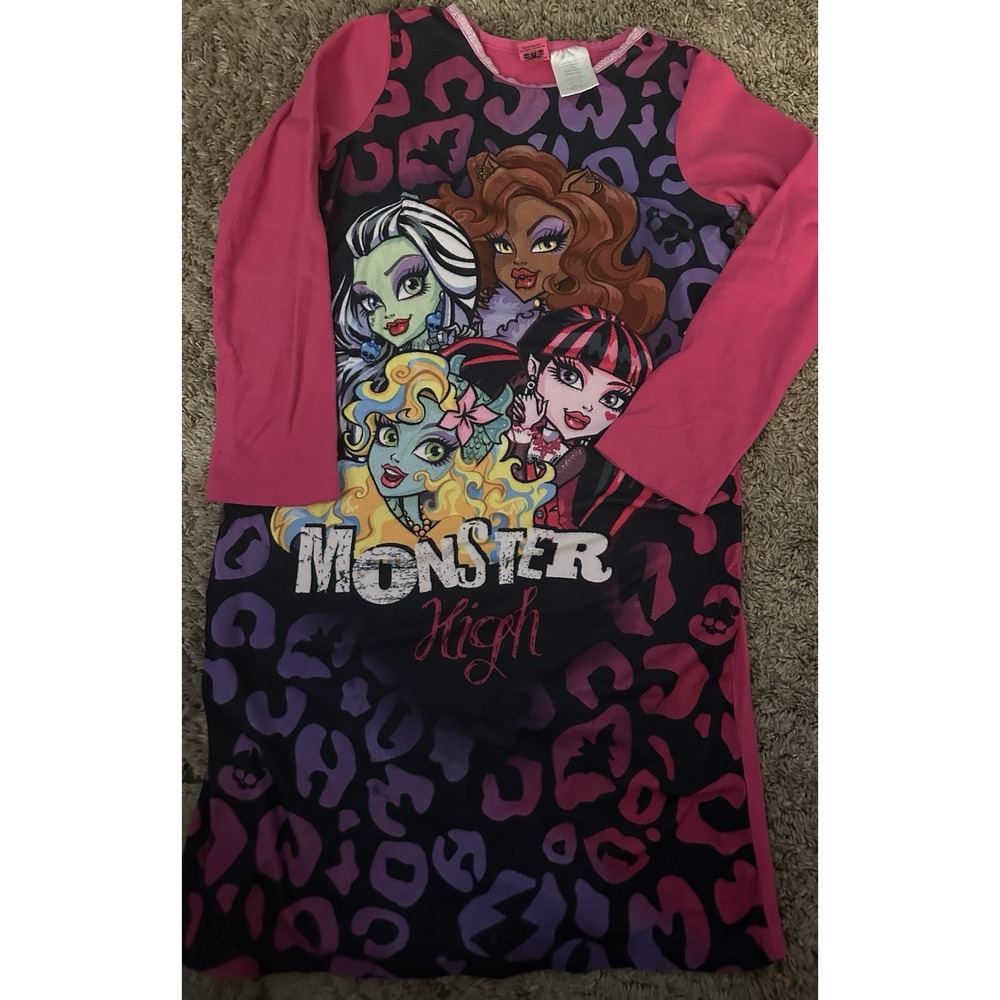 Monster High Fleece Nightgown Girls 7/8